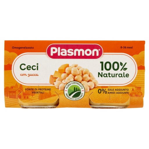 [000004826] Plasmon Omogeneizzato Legumi Ceci e Zucca Gr.80X2
