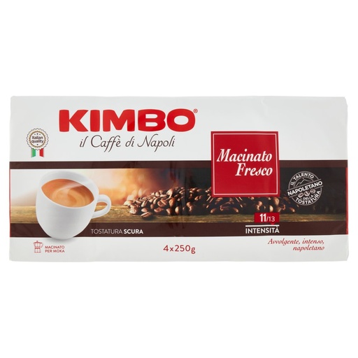 [000004882] Kimbo Caffè Macinato Fresco Gr.250 x Pz.4