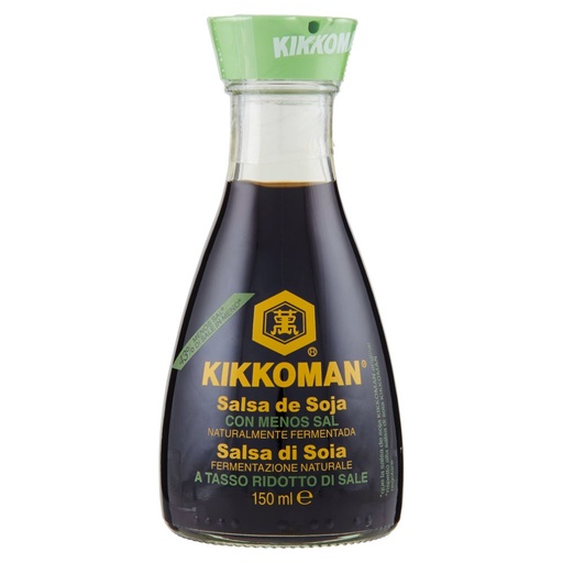 [000004969] Kikkoman Salsa Soia Meno 43% di Sale Ml.150
