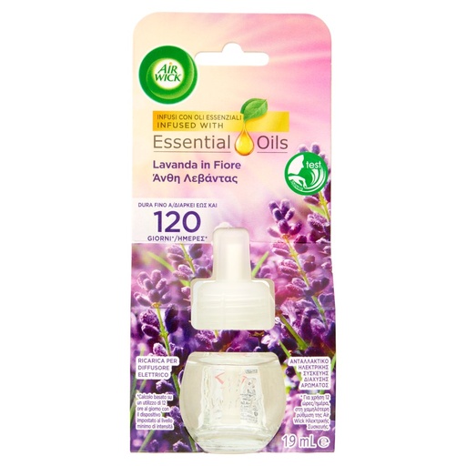 [000005176] Air Wick Ricarica per Diffusore Elettrico Lavanda in Fiore Ml.19