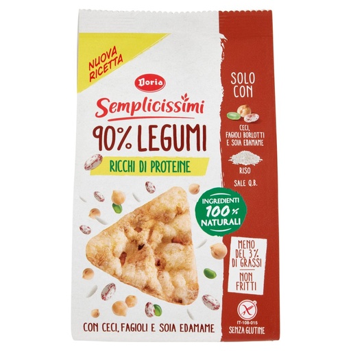 [000005200] Doria Gallette Semplicissimi Legumi e Riso Ceci Fagioli e Soia Edamame Gr.60
