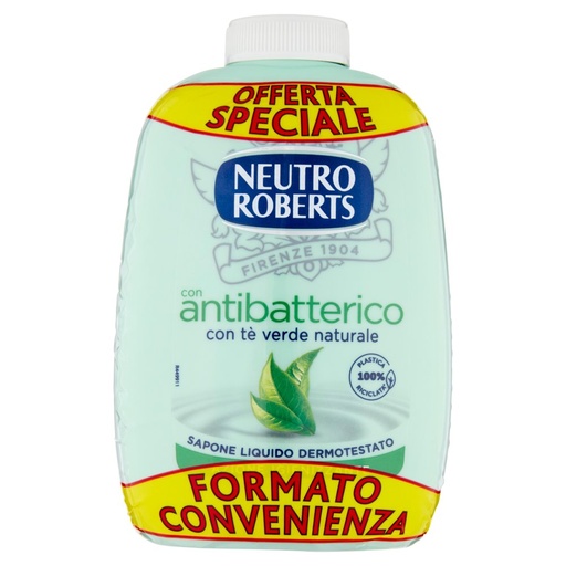 [000005218] Neutro Roberts Sapone Liquido Antibatterico Ricarica Ml.200 Pz.2