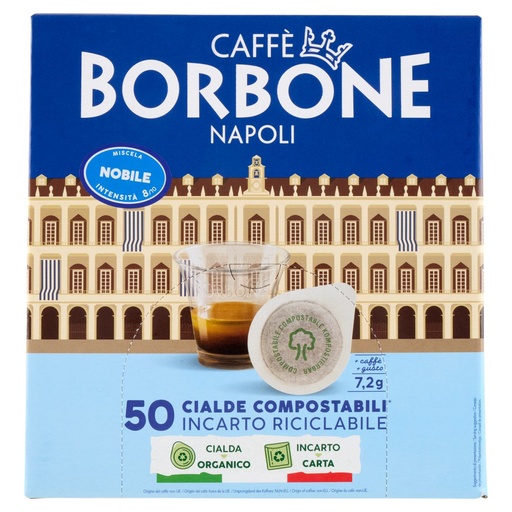 [000005268] Caffè Borbone Miscela Nobile Cialde Compostabili 50 x Gr.7,2