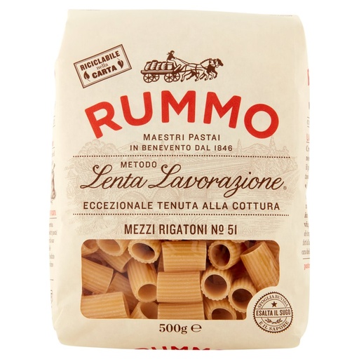 [000005284] Rummo Mezzi Rigatoni N°51 Gr.500