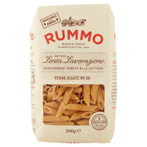 [000005286] Rummo Penne Rigate N°66 Gr.500