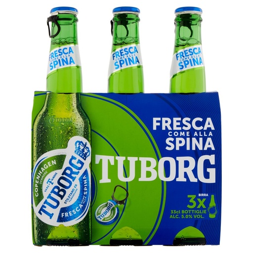 [000005604] Tuborg Birra Cl.33X3 Vol.5°
