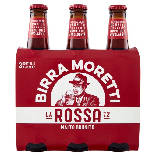 [000005609] Moretti Birra La Rossa Cl.33X3 Vol.7,2°