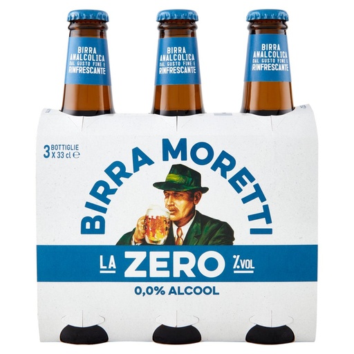 [000005611] Moretti Birra Zero Cl.33X3 Vol.0°