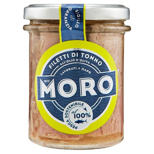 [000006813] Moro Tonno Olio Oliva in Vaso Vetro Gr.190