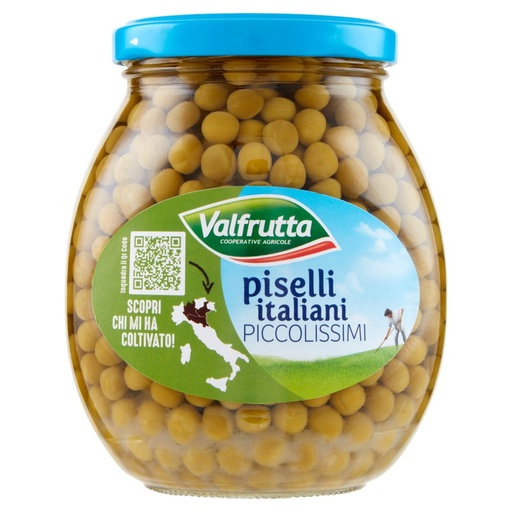 [000006858] Valfrutta Piselli Italiani Piccolissimi in Vetro Gr.360