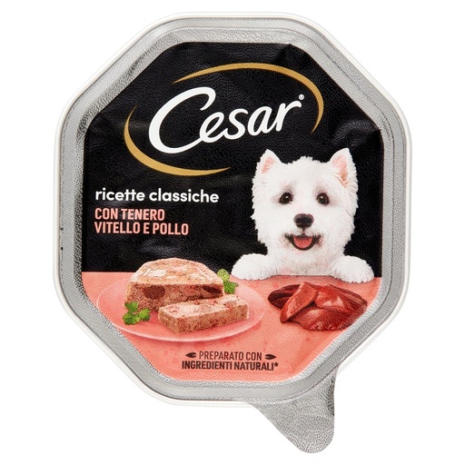 [000006898] Cesar Pate' Vitello e Pollo per Cane Gr.150
