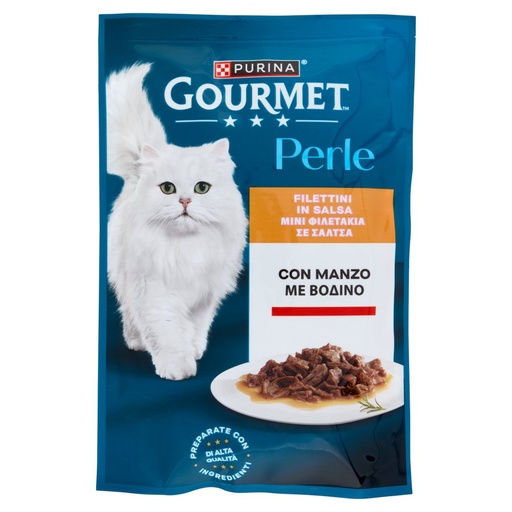 [000006921] Purina Gourmet Perle Gatto Filettini in Umido con Manzo Gr.85