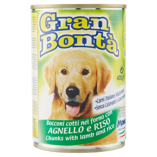 [000006941] Gran Bonta' Bocconi per Cani con Agnello e Riso Gr.400