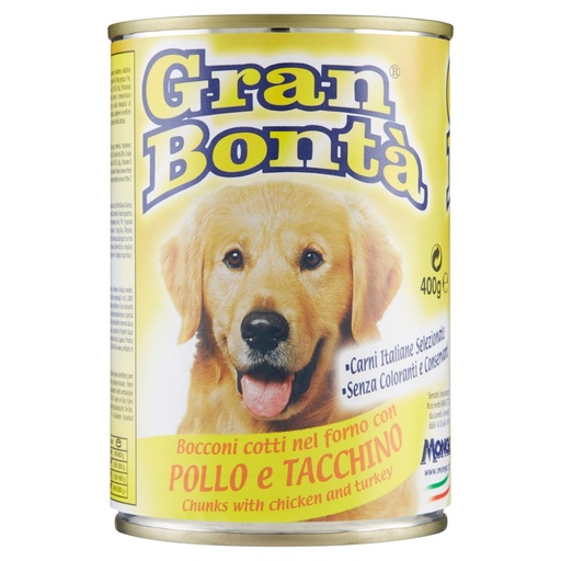 [000006943] Gran Bonta' Bocconi per Cani con Pollo e Tacchino Gr.400