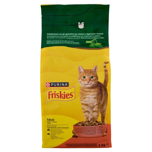 [000006944] Purina Friskies Croccantini per Gatto con Manzo e Pollo Kg.2