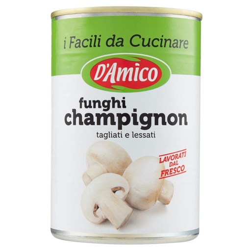 [000006956] D'Amico Funghi Champignon Tagliati Latta Gr.400