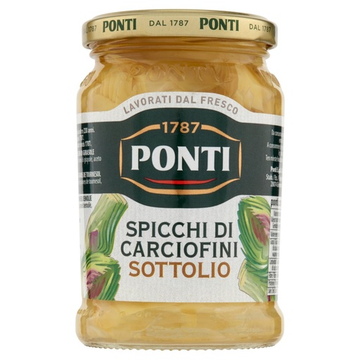 [000006958] Ponti Spicchi di Carciofini Sottolio Gr.280