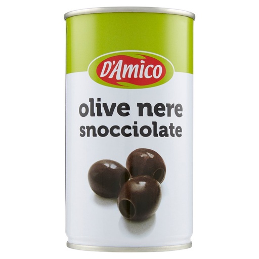 [000006967] D'Amico Olive Nere Snocciolate Latta Gr.350