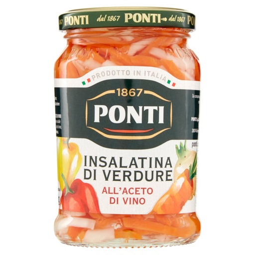 [000006970] Ponti Insalatina di Verdure all'Aceto di Vino Gr.290