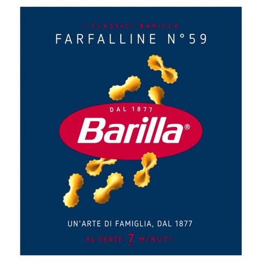 [000007096] Barilla Farfalline N°59 Gr.500