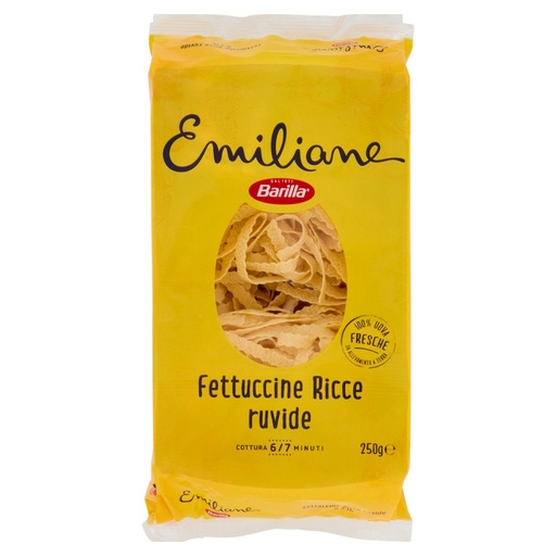[000007126] Barilla Emiliane Fettuccine Ricce all'Uovo Trafilata al Bronzo N°275 Gr.250