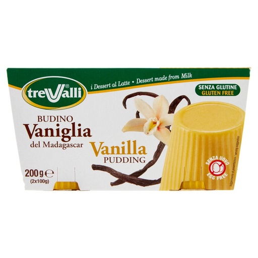 [000007225] Trevalli i Dessert al Latte Budino Vaniglia del Madagascar Gr.100 X Pz.2